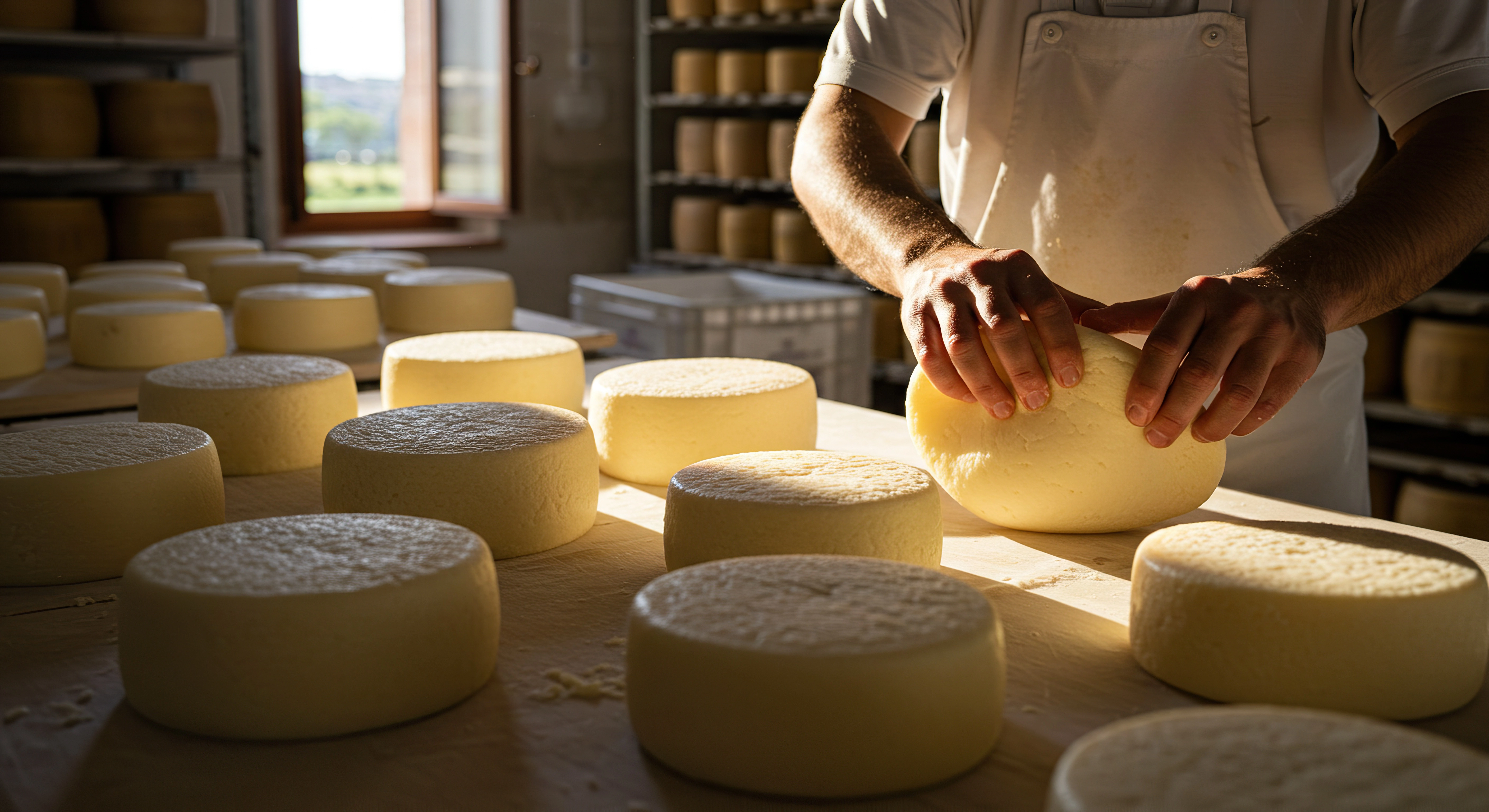 Atelier fromager, préparation des plateaux de fromages locaux